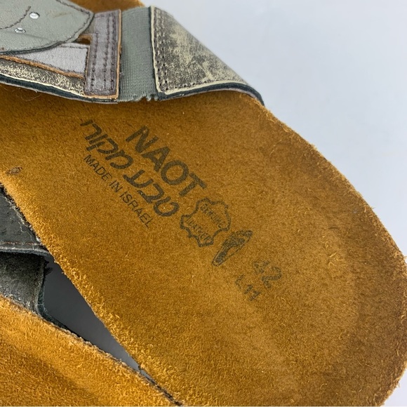 NAOT Kimberly Wedge Metallic Distressed Sandals EU42/L11 - Picture 8 of 11